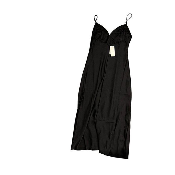 Abercrombie Fitch Dress Women’s S Black Satin Slip Silky Layer Sexy Date Night - Picture 8 of 8